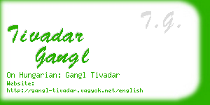 tivadar gangl business card